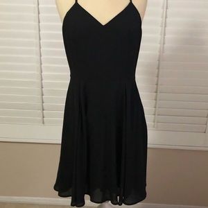 Express black fit and flare dress